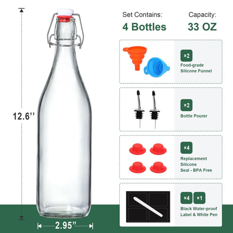 AOZITA swing-top cap and seal demonstrating leak-proof fermentation setup.