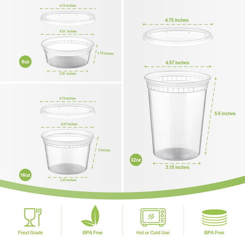 AOZITA airtight-seal deli containers maintain freshness during transport