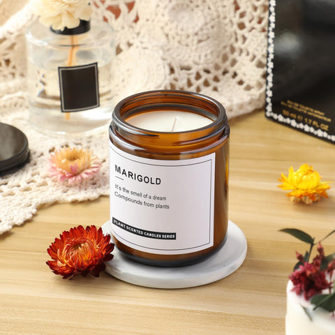 AOZITA amber jar ideal for spices, storage, and samples