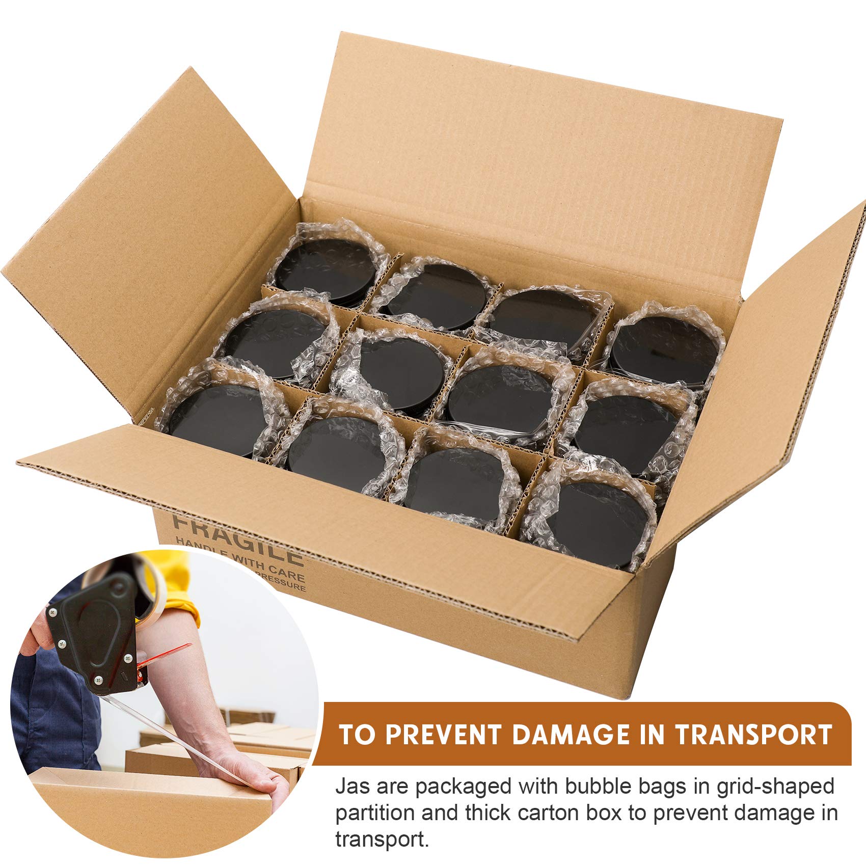 AOZITA amber jar travel-ready, leakproof, and versatile