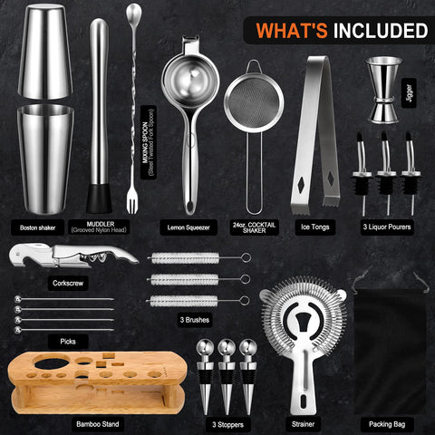 AOZITA Boston shaker set for pro-level home mixing.