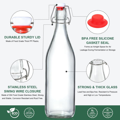 AOZITA bottle pourers for precise pouring of brews and syrups.
