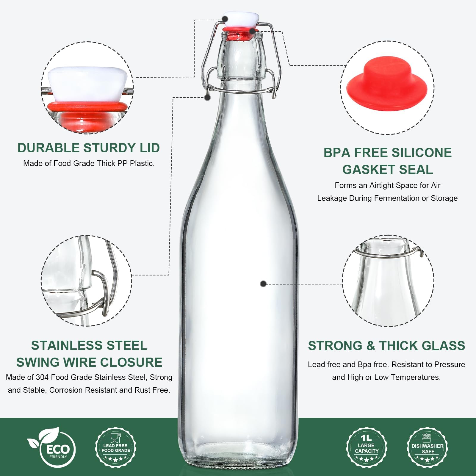 AOZITA bottle pourers in use for easy, mess-free liquid transfer.