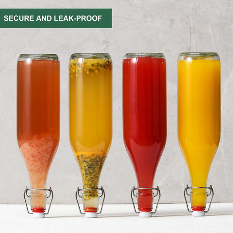 AOZITA glass bottles ideal for carbonated drinks, preserving fizz.