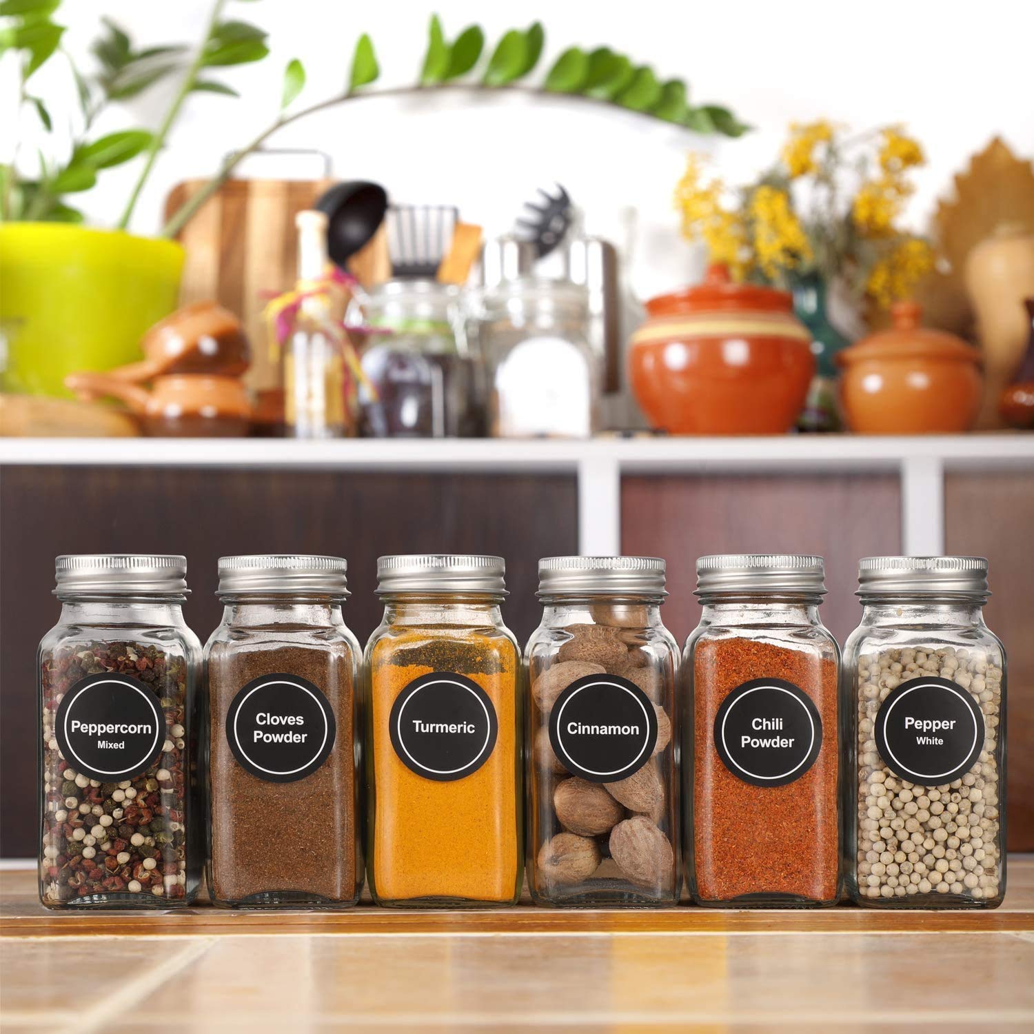 AOZITA chalkboard labels allow quick re-labeling for blends.