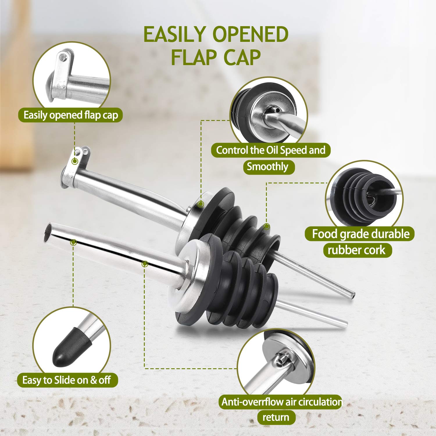 AOZITA dust-cap and flap-cap protect contents from dust