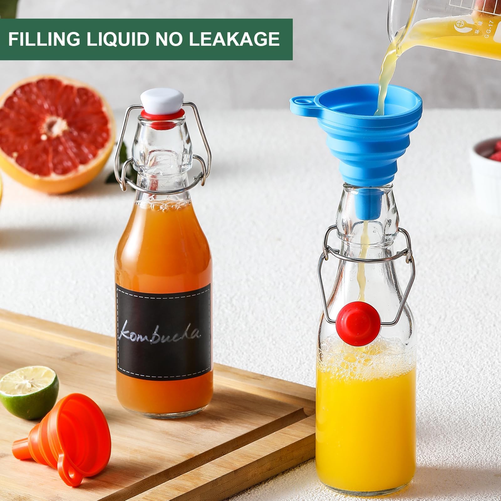 AOZITA food-grade funnels included for mess-free filling