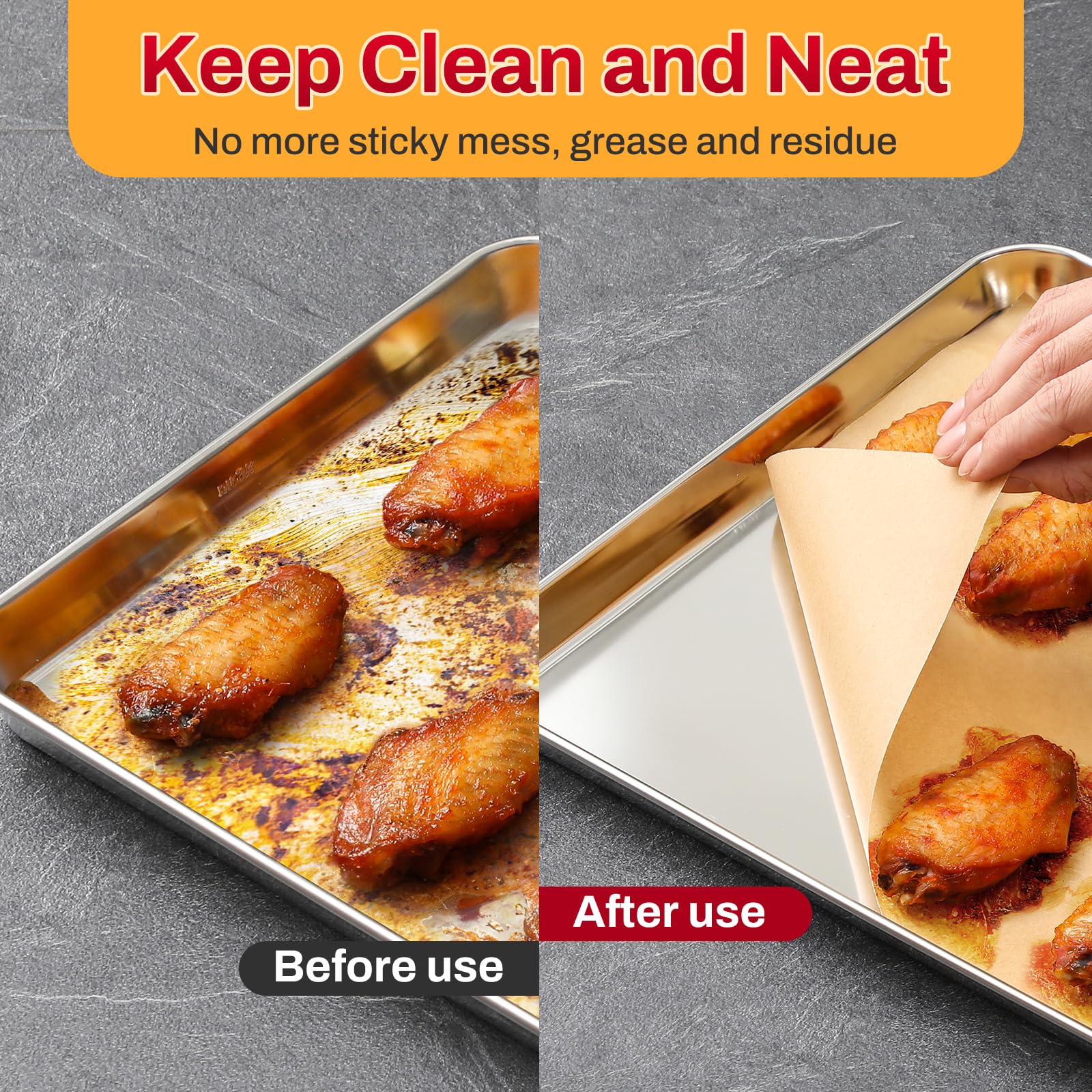 AOZITA non-stick coating, greaseproof surface for clean release