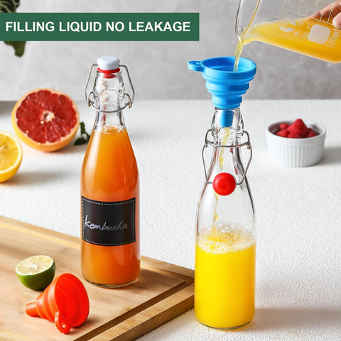 AOZITA silicone funnels set for easy filling of liquids
