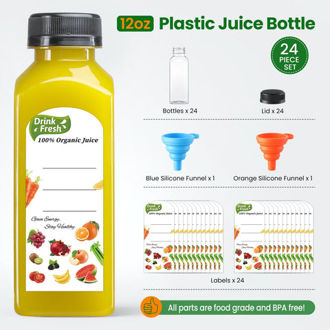 AOZITA silicone funnels provide mess-free pouring for smoothies and juices.
