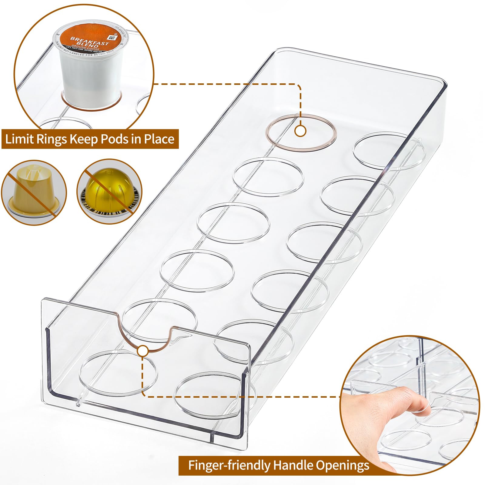 AOZITA smooth-sliding drawer enables easy loading and retrieval.