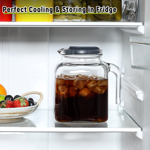 AOZITA square-design pitcher saves fridge space while holding beverages