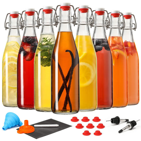 AOZITA swing-top 16oz bottle front view for fermentation and beverages