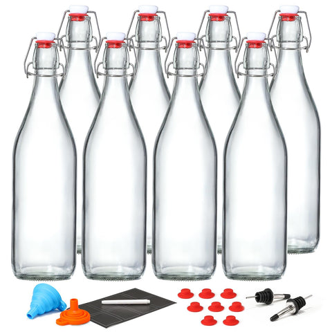 AOZITA swing top bottle with airtight lid, ideal for fermentation and long-term storage.