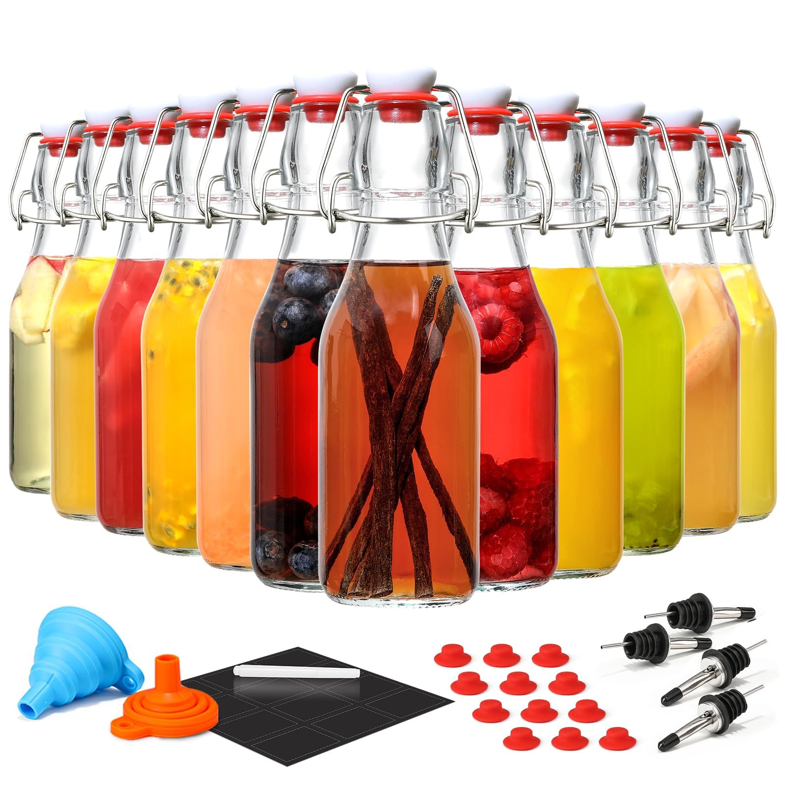 AOZITA swing-top glass bottle 8.5oz ready for brewing and storage