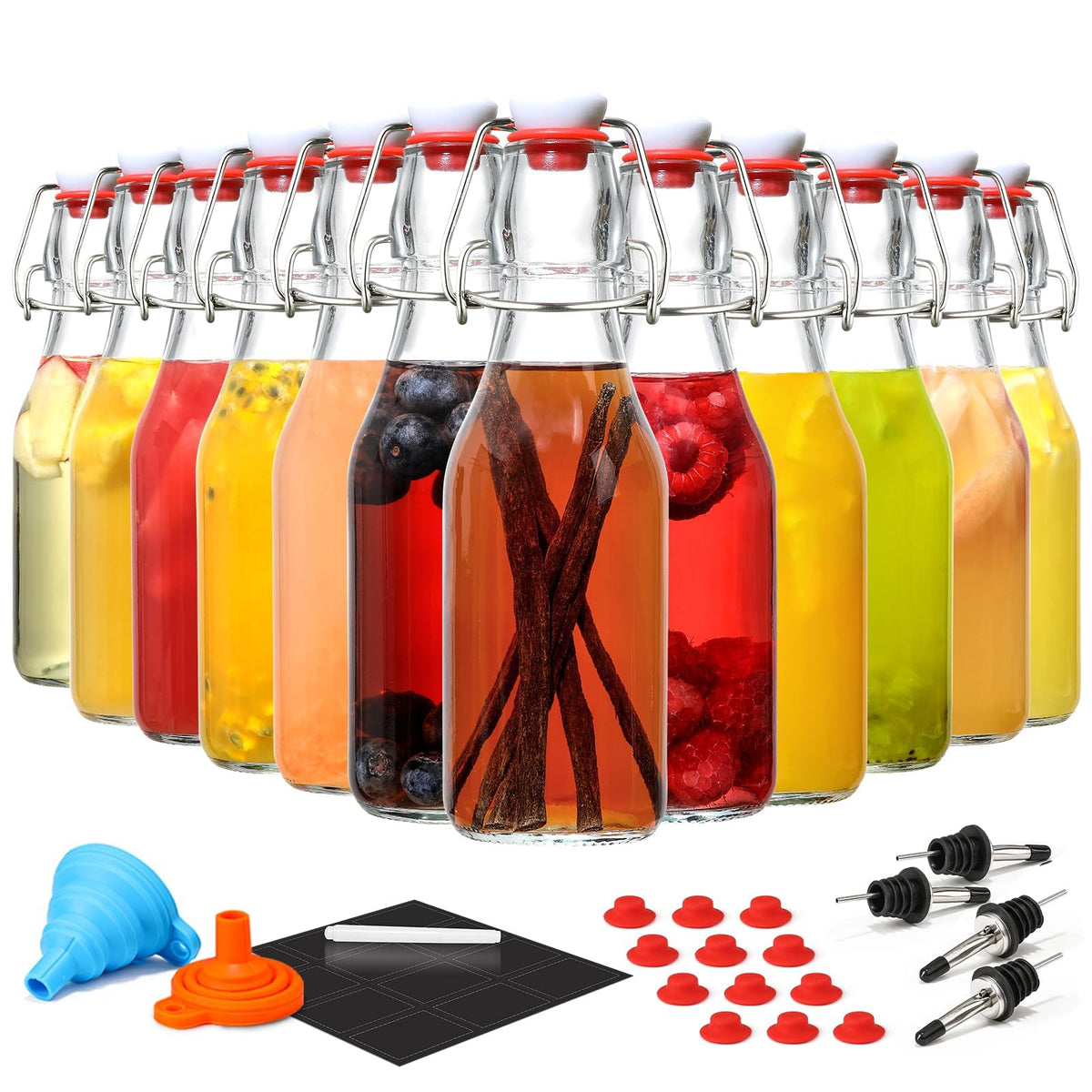 AOZITA swing-top glass bottle 8.5oz ready for brewing and storage