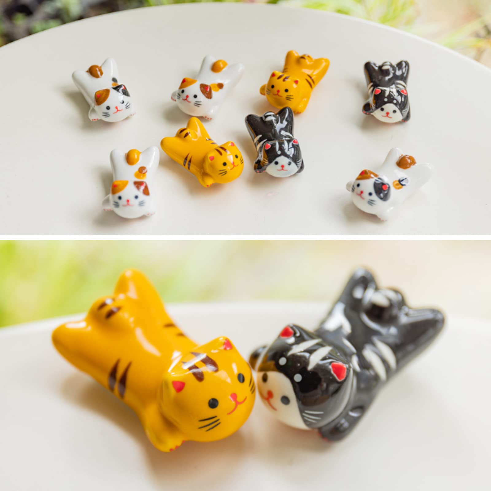 AP ARTSPER cat chopstick rest gift set ideal for housewarmings