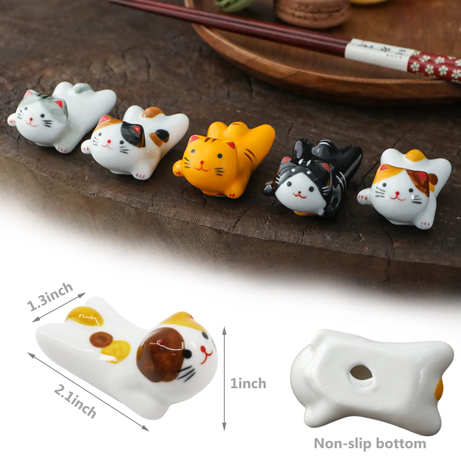 AP ARTSPER handmade ceramic chopstick rest with smooth glaze for dinnerware