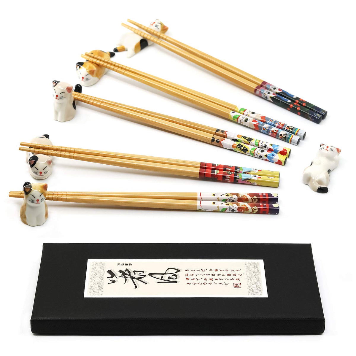 AP ARTSPER kawaii bamboo chopsticks set for everyday reuse