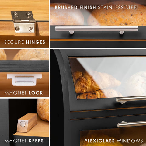 Apace Living Arise vented design regulates humidity to help preserve bakery items.
