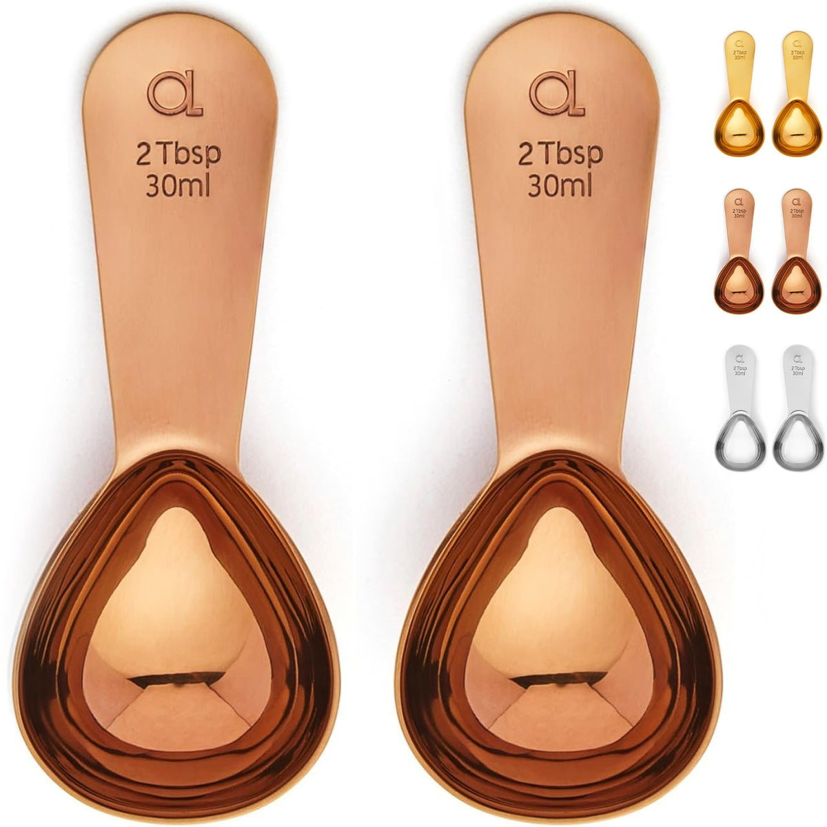 Apace Living coffee scoop set of 2 with 2 Tbsp each for precise coffee measuring.