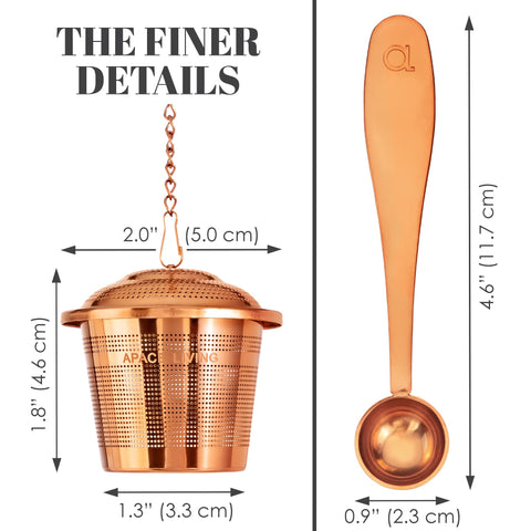 Fine mesh filter captures flavor-rich leaves with minimal debris in Apace Living set.