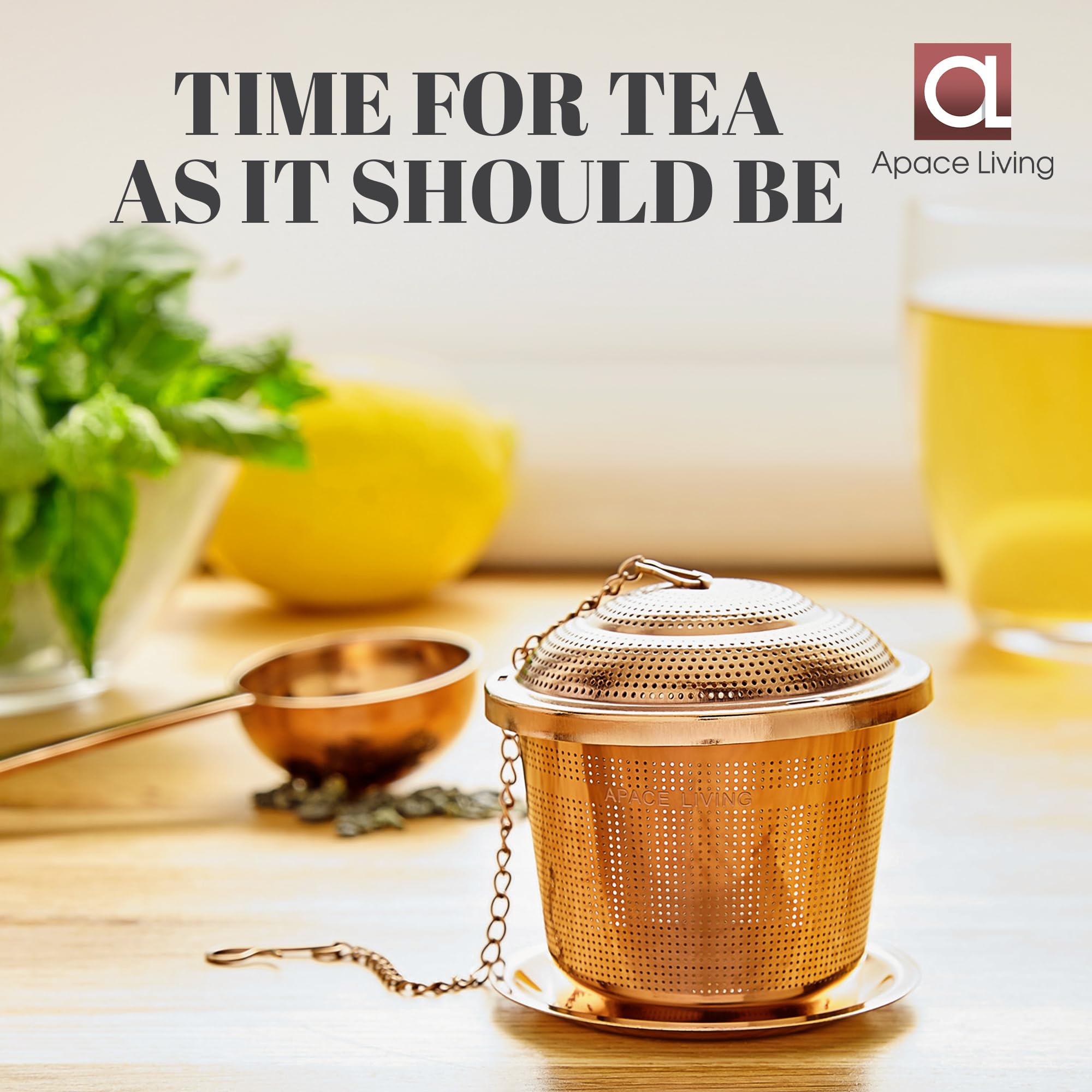 Drip trays shown with the infuser set for safe cooling and serving.