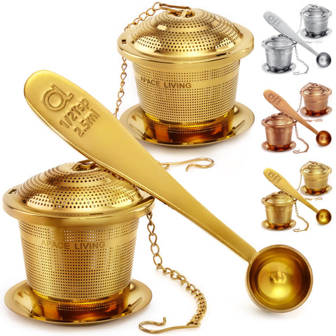 Apace Living tea infuser set-2 with ultra-fine mesh for flavorful brews.