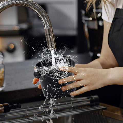 Apexstone knock box ready for dishwasher cleaning after espresso sessions.