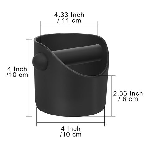 Apexstone mini knock box showing removable knock bar for easy emptying.
