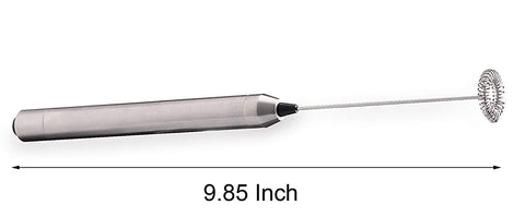 Aphse milk frother stainless steel body close-up