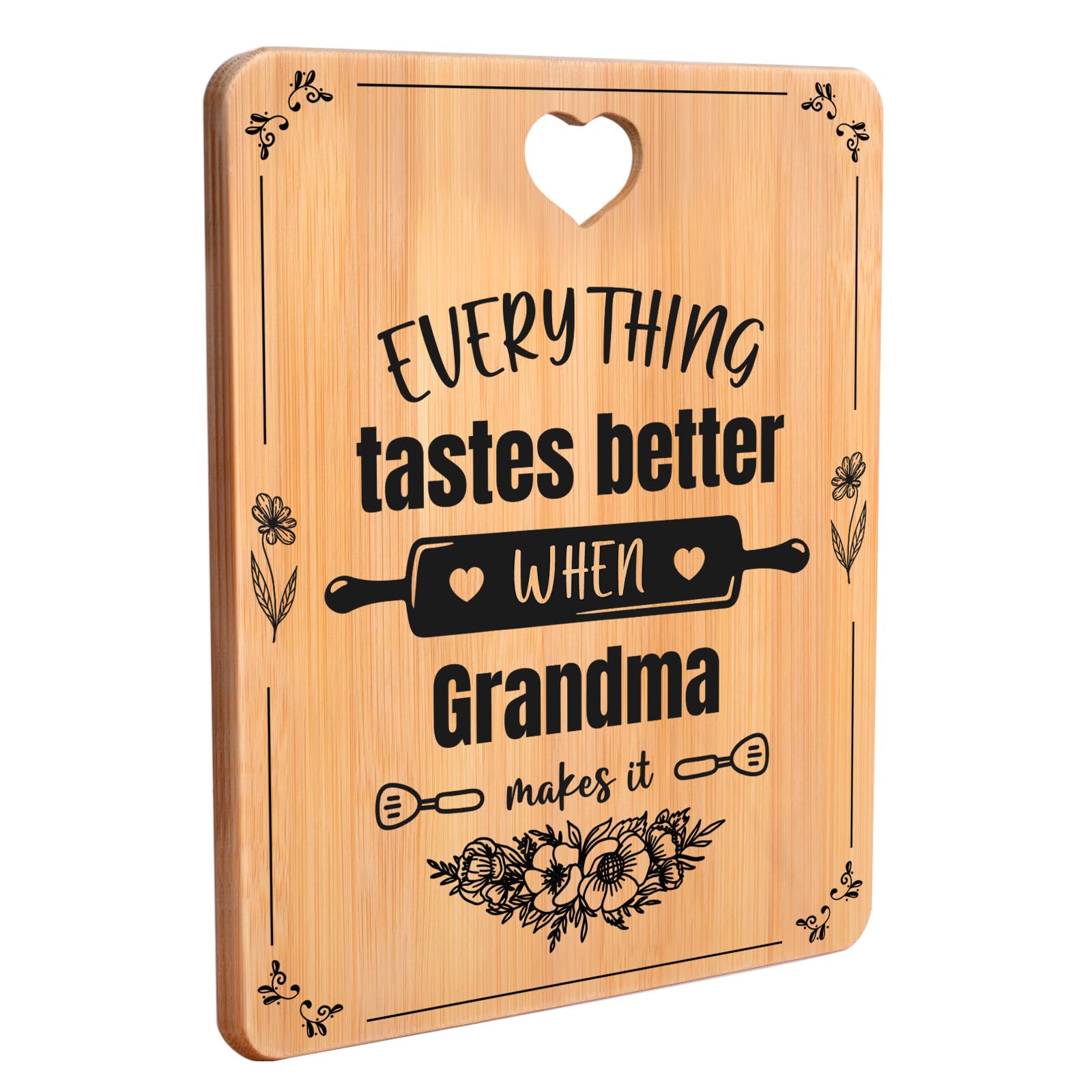 Apjielop engraved bamboo cutting board with pattern, durable for daily kitchen use.