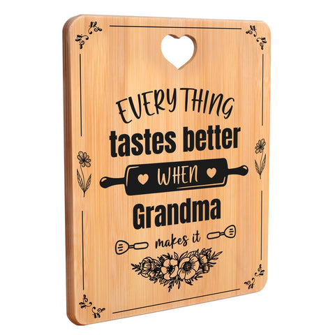 Apjielop engraved bamboo cutting board with pattern, durable for daily kitchen use.