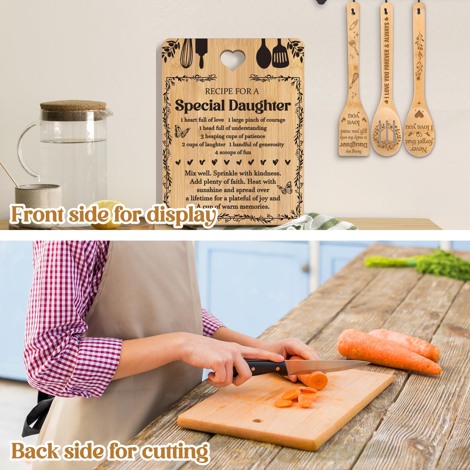 Apjielop ladle with laser-engraved message, ideal for thoughtful gifting