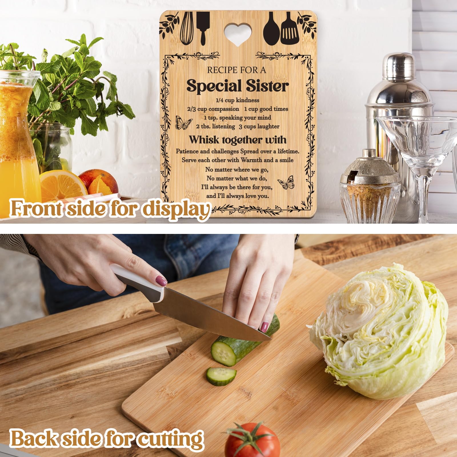 Apjielop laser-engraved text and flowers give a premium decorative touch.