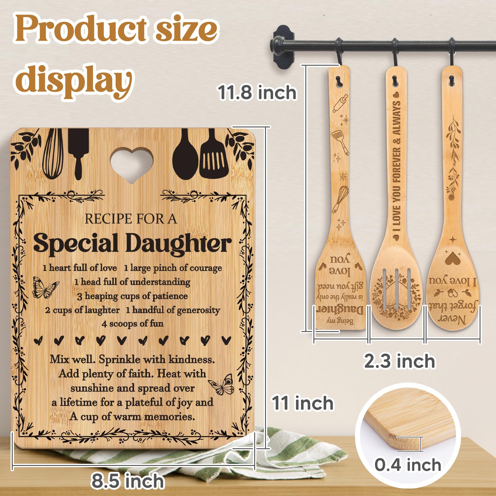 Apjielop renewable bamboo utensils set, lightweight and moisture-absorbent
