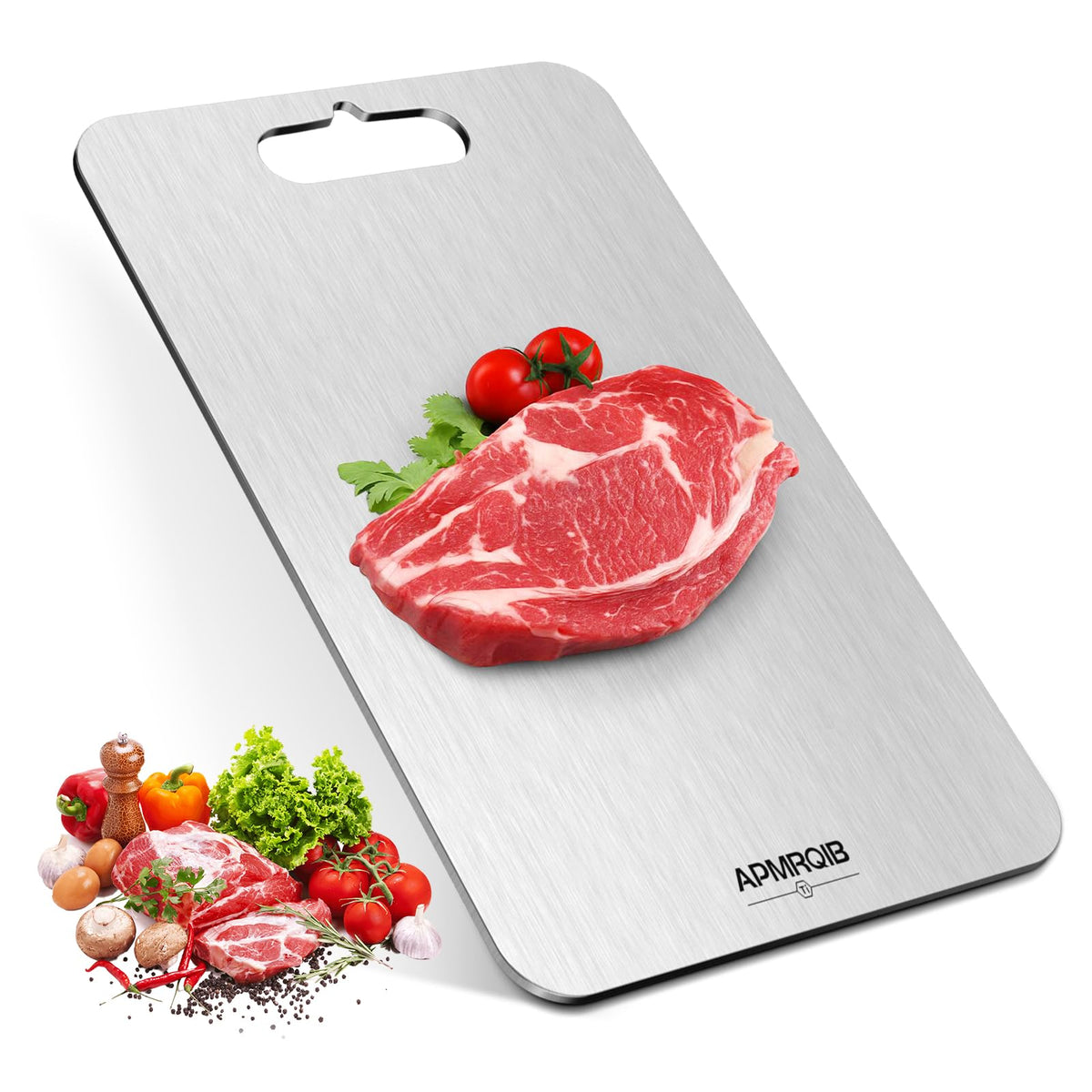 APMRQIB titanium cutting board double-sided design for hygienic, efficient food prep