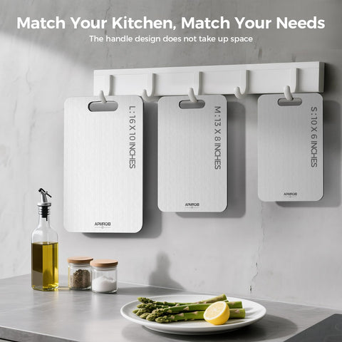 APMRQIB titanium cutting board easy to clean and maintain after cooking sessions