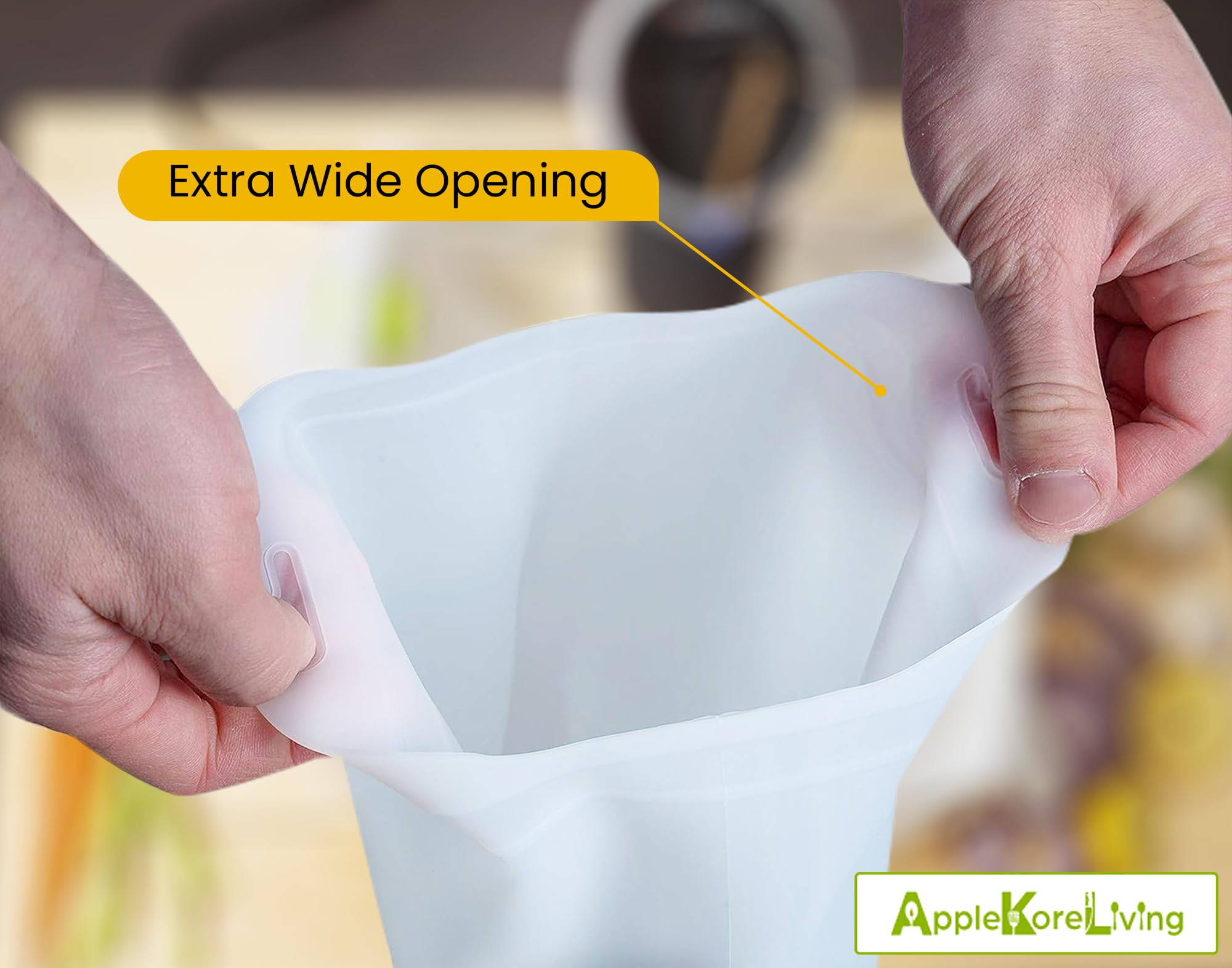 AppleKoreLiving long design prevents movement over container edge.