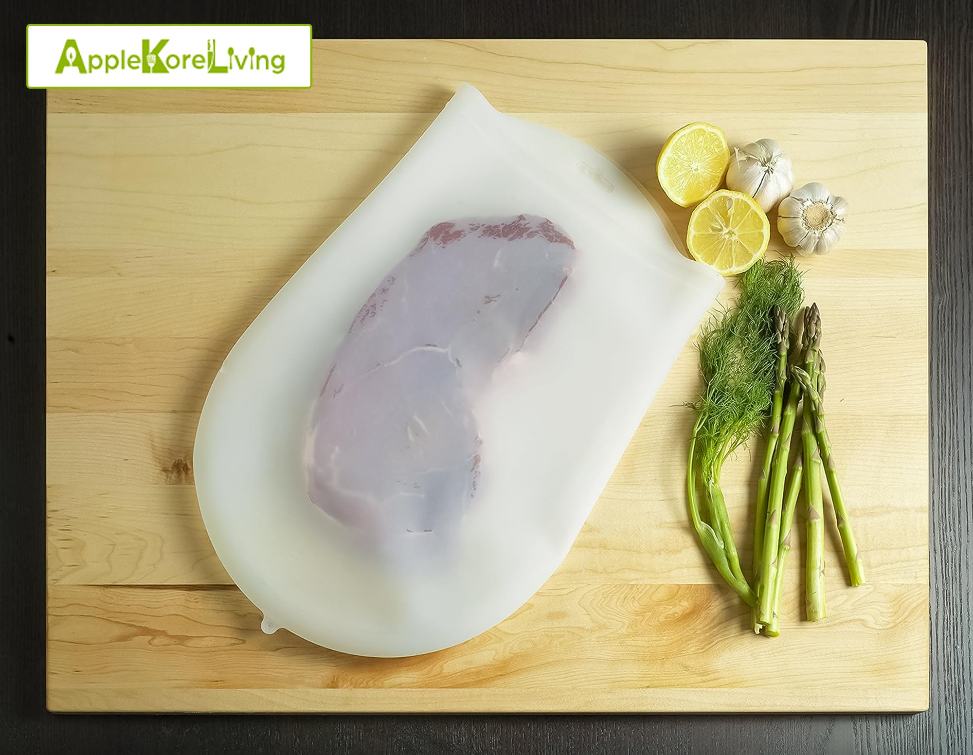 AppleKoreLiving thin, flexible bag for even cooking.