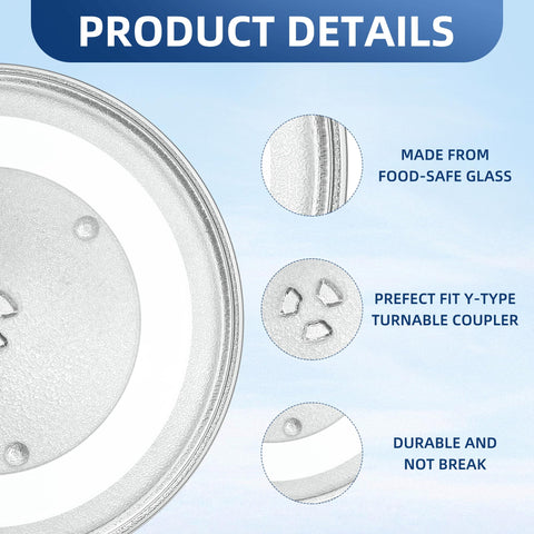 APPLIANCEMATES durable heat-resistant glass plate withstands daily use