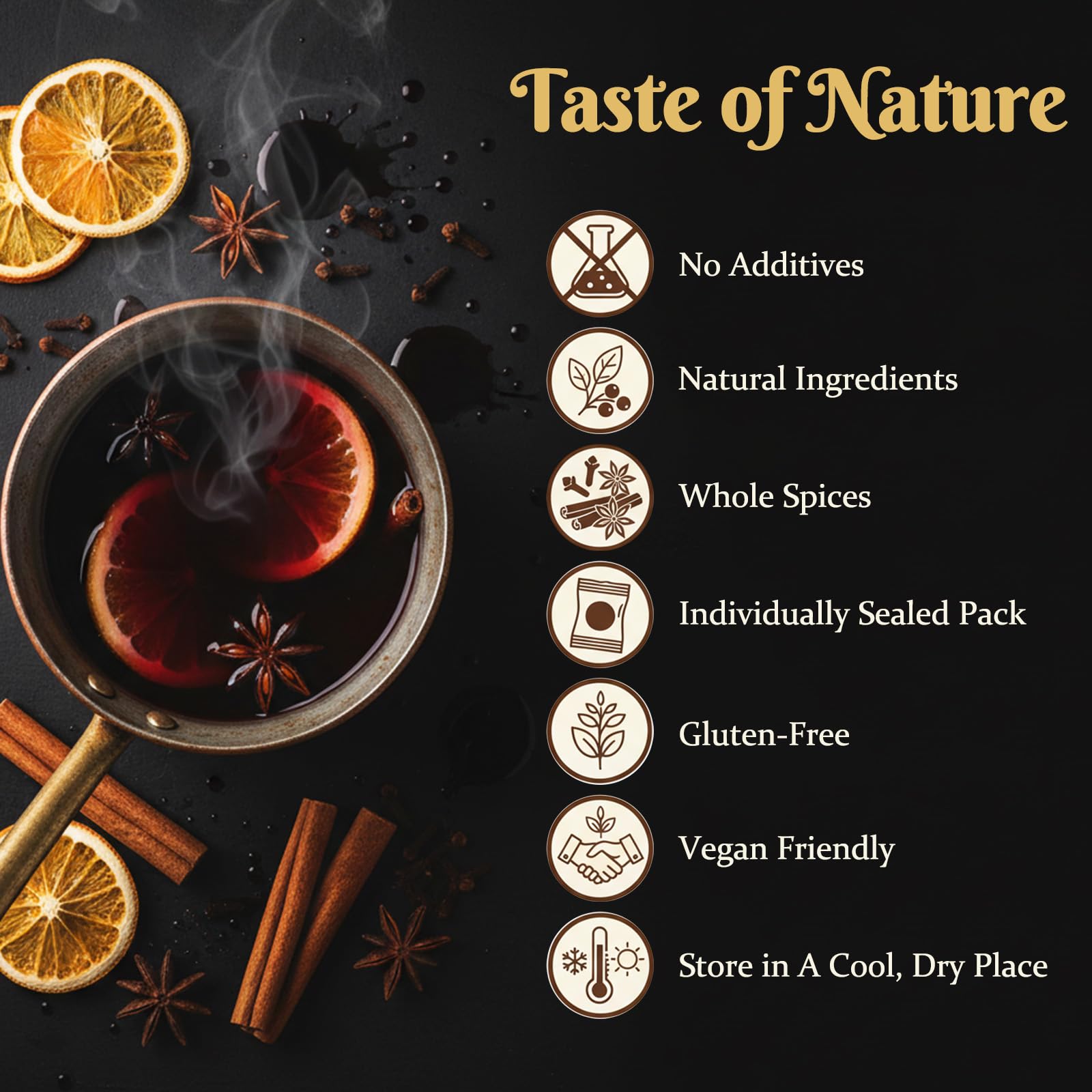 Apragaz Mulled Wine Spices Kit cinnamon sticks showcasing warmth and depth.