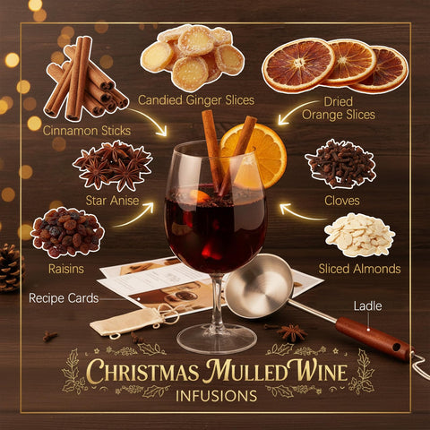 Apragaz Mulled Wine Spices Kit orange slices ready for infusion in warm drinks.