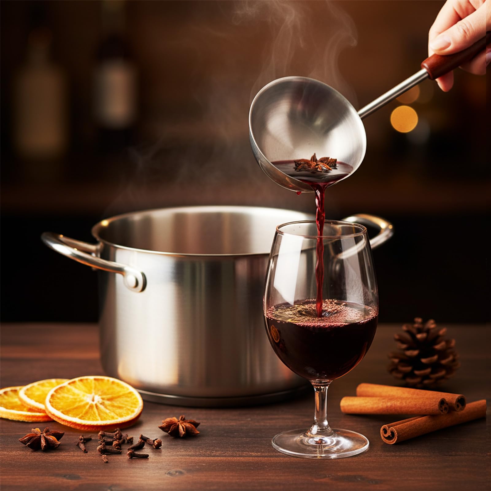 Apragaz Mulled Wine Spices Kit raisins, ginger, and almonds for texture.