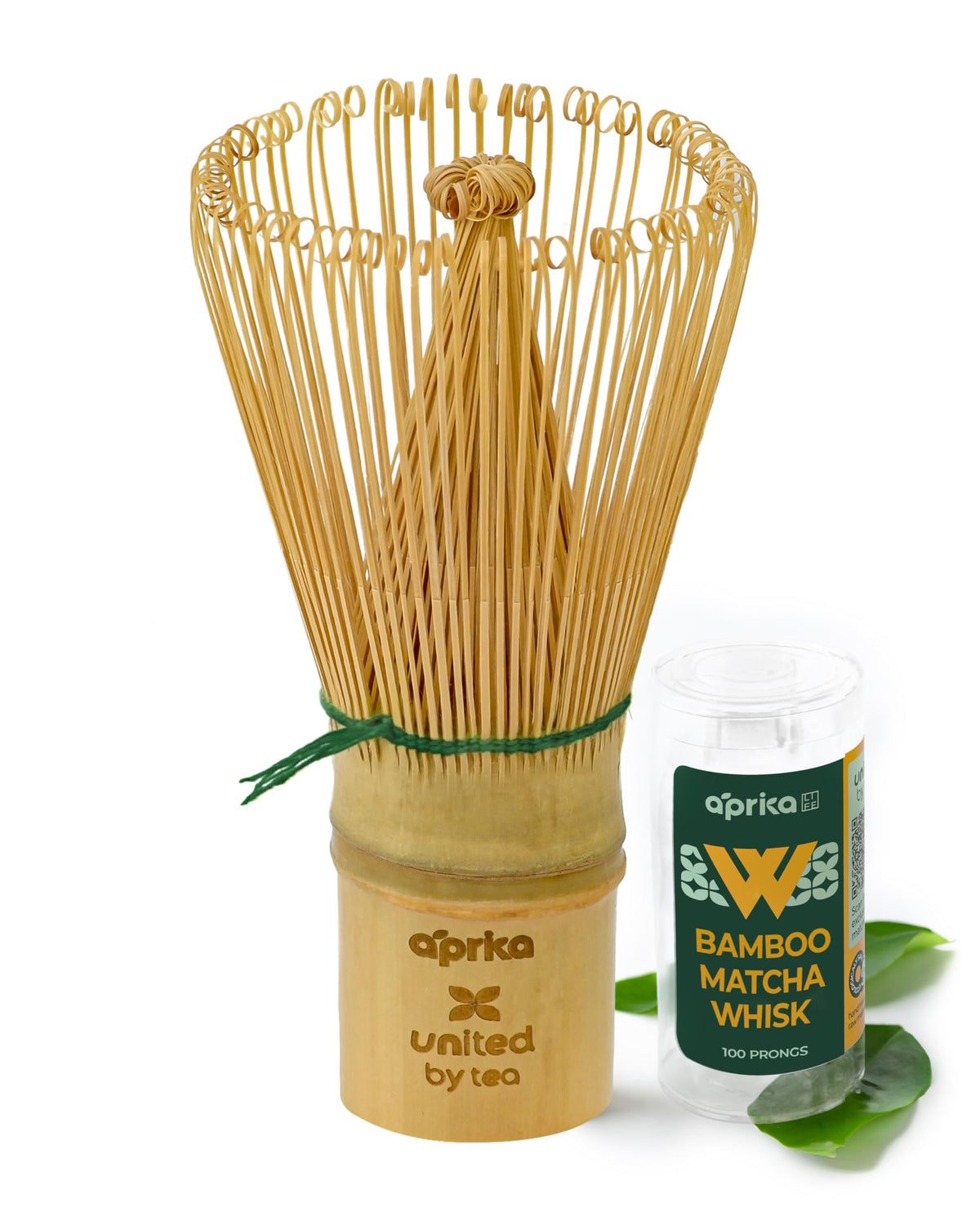 Aprika Life Matcha Whisk close-up of the 100-prong design for smooth crema