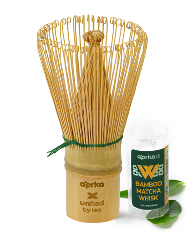 Aprika Life Matcha Whisk close-up of the 100-prong design for smooth crema