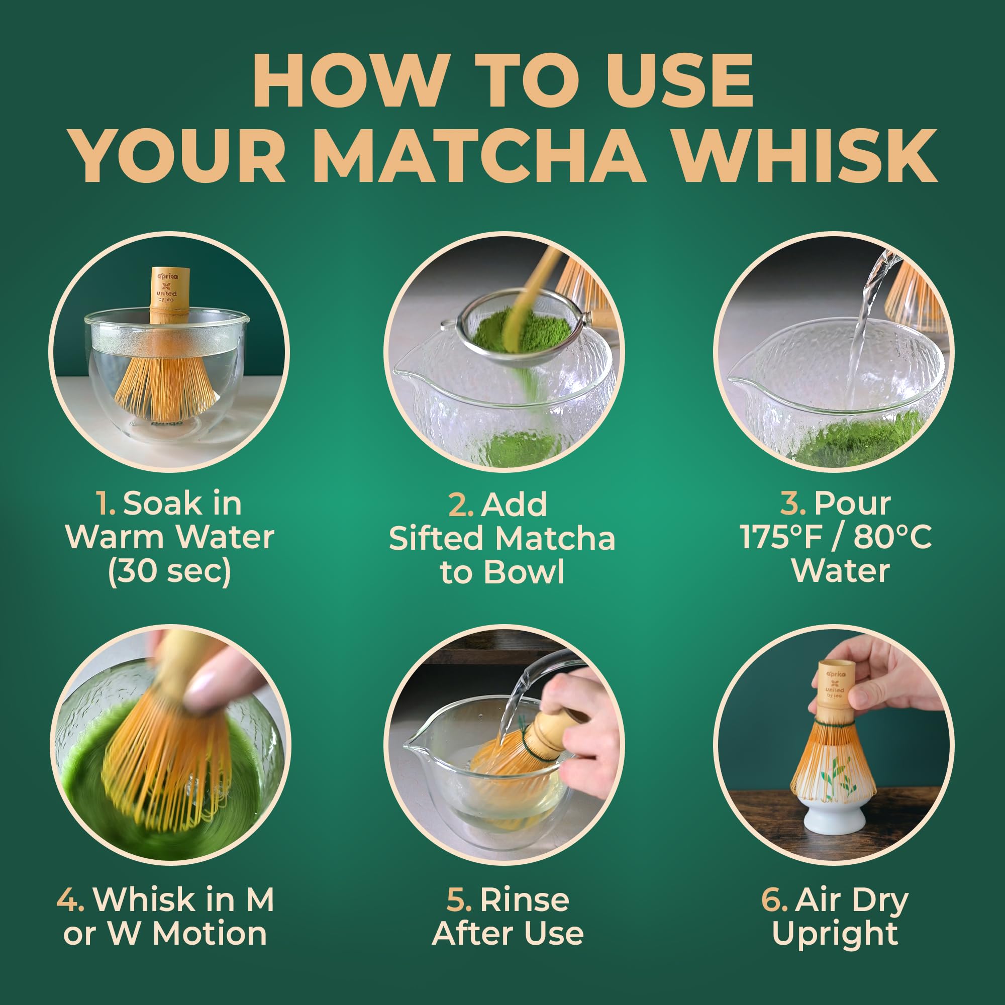 Aprika Life Matcha Whisk easy to clean and store after use