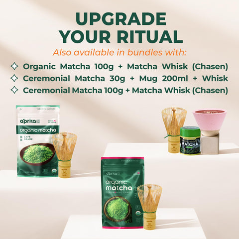 Aprika Life Matcha Whisk ideal for koicha and usucha crema