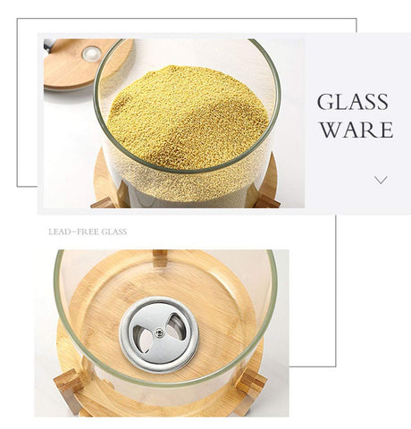 Airtight lid and sealing ring on Aprilhp container keeps dry foods safe