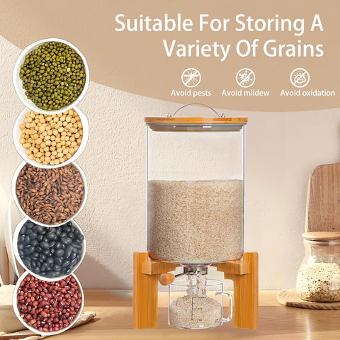 Aprilhp wooden stand adds durability and style to your kitchen storage.